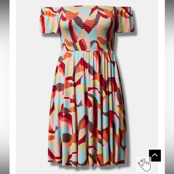 Mini Super Soft Off-Shoulder Dress - Abstract - Picture 6 of 7